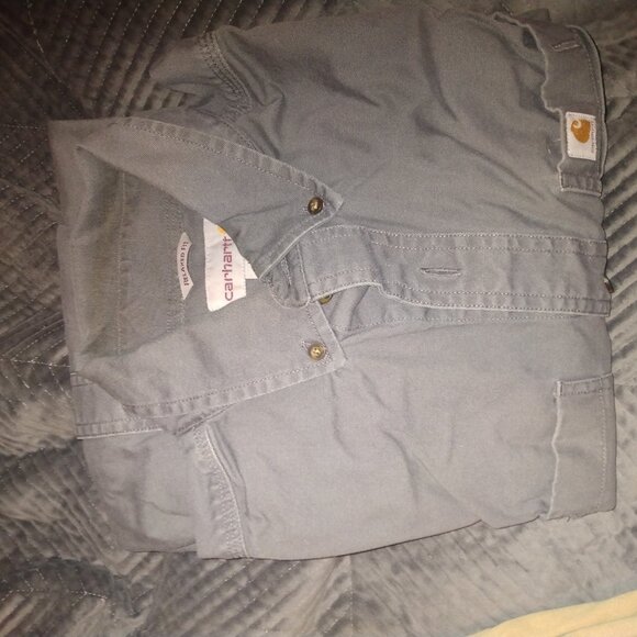 Carhartt Workwear Combo - Khaki Pants & Grey Relaxed Fit Button-Up - Picture 3 of 3
